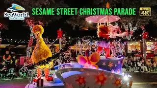 Sesame Street Christmas Parade 4K SeaWorld San Antonio 2023 12 08