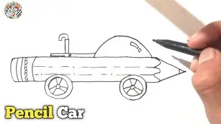 How To Draw Pencil Car Easy || STEP BY STEP 