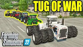 BIG BUD vs ALL BIG TRACTORS - TUG OF WAR : Farming Simulator 22
