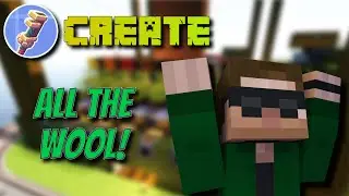 Wool Factory Without Hopper Minecarts! - Create Mod (1x25)