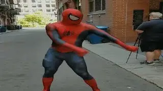 Spider-Man Goes Crazy Doing The Floss Dance In Public