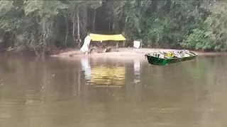 PESCAMOS E ACAMPAMOS NA PRAIA DO RIO LUGAR LINDO FRITAMOS PEIXES E NOS DIVERTIMOS MUITO