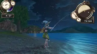 Catching Worm Fish on a peaceful night - Atelier Firis: The Alchemist and the Mysterious Journey DX