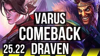 VARUS & Lulu vs DRAVEN & Nautilus (ADC) | 5k comeback, Legendary | KR Master | 25.22
