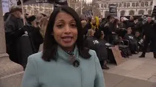 British Hair Consortium demonstration in Parliament Square