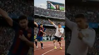 Messi and cristiano dancing while competing in a race