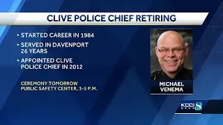 Clive police chief retiring, public ceremony to be held to honor him