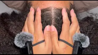 ASMR Hair Picking On Curly Hair With Extreme Buildup After Vacation