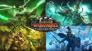 LORDS OF THE END TIMES All Campaign Intro Cinematics 4k Ultra HD - Total War Warhammer 3