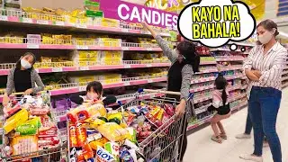 AYI & LOUIE IN CHARGE OF GROCERY SHOPPING CHALLENGE (MONTHLY GROCERY) | AustriaFamilyVlogs