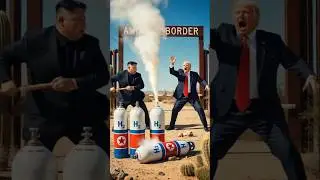 Epic Showdown! Trump vs Kim Jong Un 🔥 | Border Comedy Meme 2025 😂 #memes#comedy#funny #trump#putin