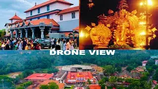 Dharmasthala Manjunatha Swamy Temple aerial drone view video