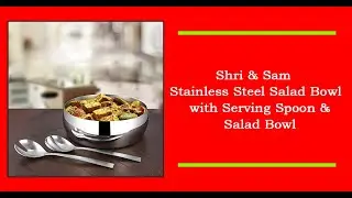 Shri & Sam  Stainless Steel Salad Bowl  with Serving Spoon & Salad Bowl | Buyzon cart #shorts