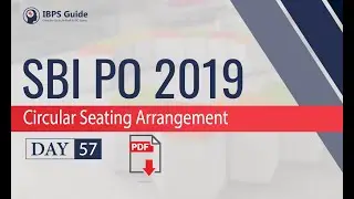 Circular Seating Arrangement - New Pattern | SBI PO 2019 - Reasoning in Hindi | (Day -57)