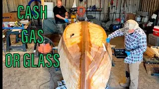 DIY Boat Build, Fairing and Taping the Hull.
