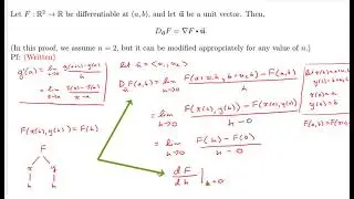 Formula for computing Directional Derivative