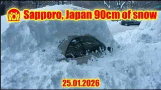 Blizzard Hits Sapporo Japan Streets Disappear! 🌨️⚡