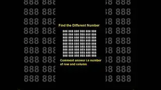 Hidden number puzzle  Can You See It? #brainteaser #puzzle #shortpuzzle