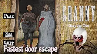 Granny chapter 2 - Fastest door escape 🤯 | In Dark mode 🥶 | Granny beat me brutally 😭  best gameplay