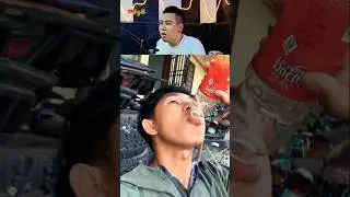 Ikutan challenge minum tercepat #shorts #reactionvideo #fypvideo #eldanboy