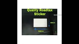 Roadtax Sticker