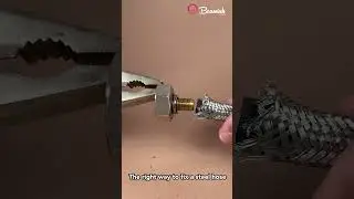 The right way to fix a steel hose #simple #steel #hose #repair #trick