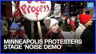 Minneapolis Protesters Stage 'Noise Demo' Outside Hotel Housing ICE Agents | Dawn News English