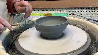 I learned wheel thrown pottery from YouTubers. Trying Black Ice porcelain.