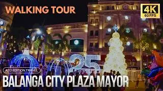 Balanga City Plaza Christmas 2025 Walking Tour [4K] | Azo Edition Travel