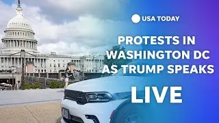 Watch live: Protests held in Washington, D.C., as President Trump holds presser on crime