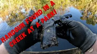 Gun Found in a Creek in a Park #magnetfishing