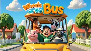 Wheels on the Bus Go Zoom Zoom Zoom 🚍 | 3D Kids Song & Nursery Rhyme