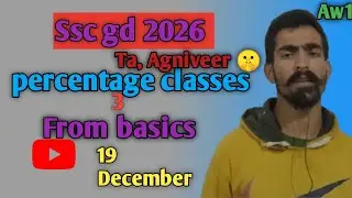 Percentage Basics/for Ssc gd/Ta/Agniveer ❤️☑️