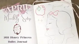 April 2021 Monthly Setup // Disney Princess Bullet Journal
