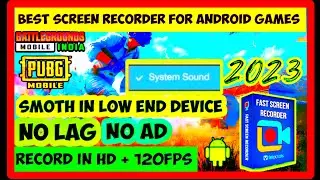 Best Screen Recorder For BGMI No Lag  Record BGMI Gameplay Without Lag In Android  2Gb 4Gb Ram |2023