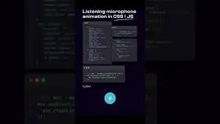 Listening microphone animation in CSS & JS #shorts