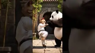 Kung Fu Panda vs Cat #shorts