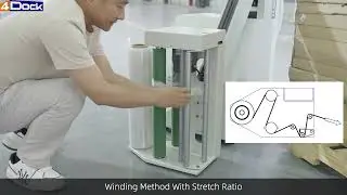 4Dock Stretch Film Machine Stretch Film Winding Method Demonstration