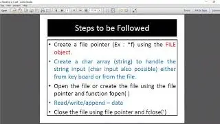 File Operations in C - Read Write Append Strings