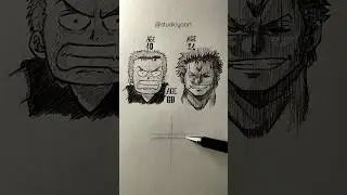 How To Draw Zoro At Age 10, 21 and 60✍️✨
