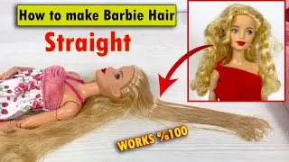 How to make Barbie Hair straight & soft | i tried all method that works 100%