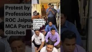 Protest by CS Professionals at ROC Jaipur for MCA Portal Glitches! CA Hemant Aggarwal