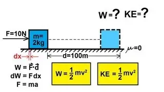 Physics 8  Work, Energy, and Power (5 of 37) Pushing an Object (Frictionless)