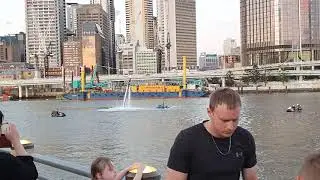 Water rocket stunt in Brisbane River Fire 2019