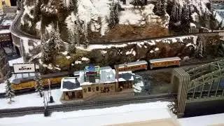 Christmas Model Train Display at Aventura Mall (South Florida, USA)