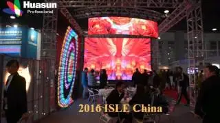 Huasun Rubik P6 FoldingLED Display,LED Mesh P50 &Trans-eyes P6 Show in ISLE Guangzhou on Feb 2016