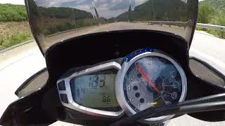 Triumph Street Triple R 675 Acceleration 0-200 (Quickshifter, Zard full, K&N)