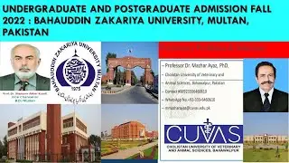 BZU admission undergraduate and postgraduate Programs 2022
