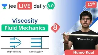JEE: Fluid Mechanics L8 | Viscosity | Unacademy JEE | IIT JEE Physics | Namo Kaul