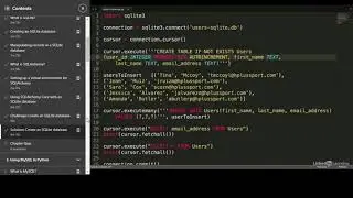 Example of Creating an SQLite Database in Python